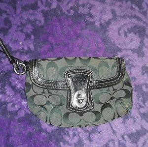 Dark Green Wristlet